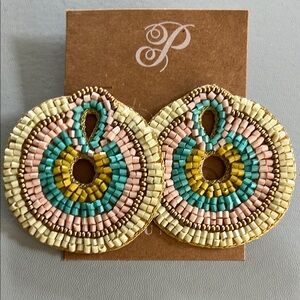 Colorful Beaded Statement Earrings